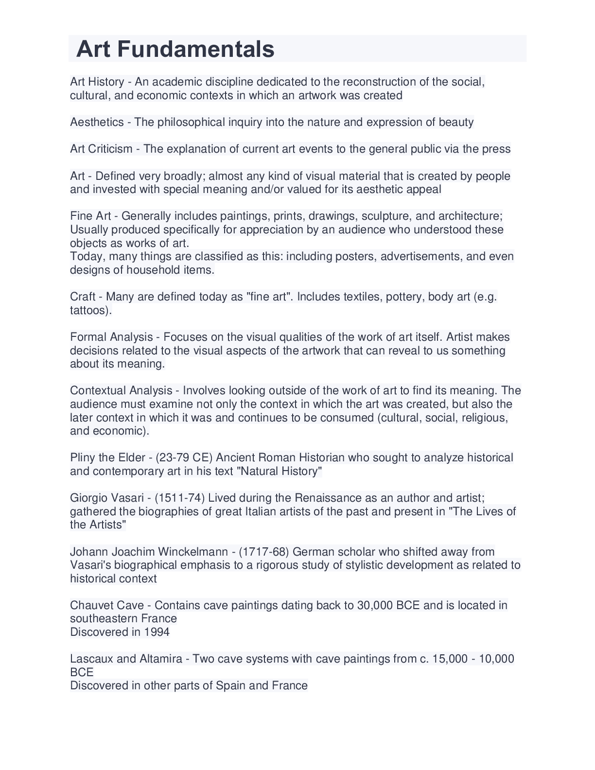 Preview image of Art Fundamentals document